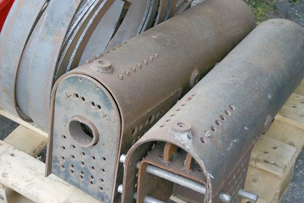 Pair Marshall 7nhp traction engines, part-built boilers and parts