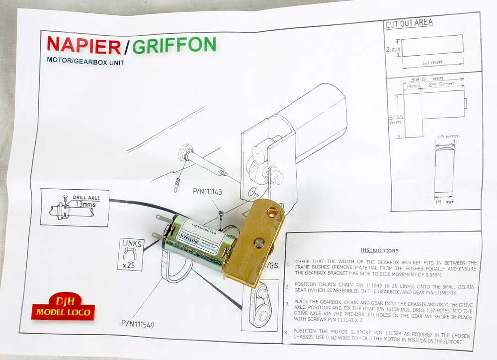 DJH Napier motor-gearbox unit