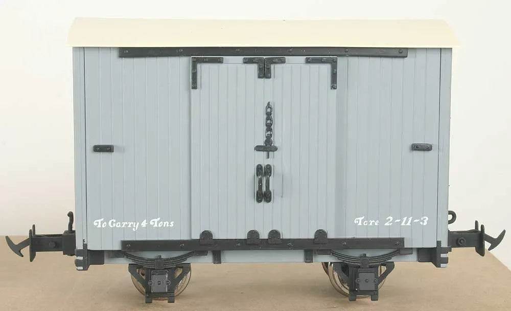 Four box cars and four wagons 45mm gauge