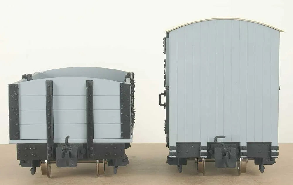 Four box cars and four wagons 45mm gauge