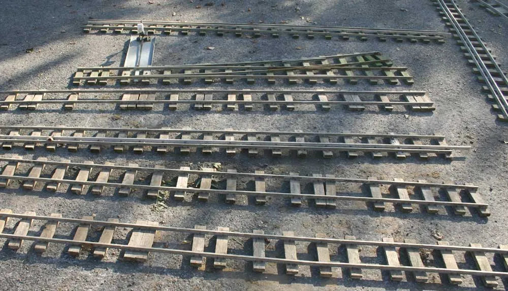 5 inch gauge track with turnout