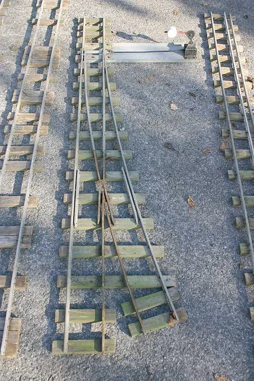 5 inch gauge track with turnout
