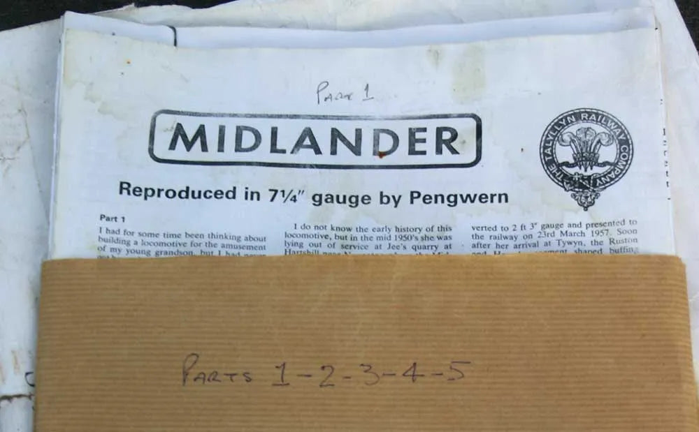 5 inch gauge "Midlander" parts