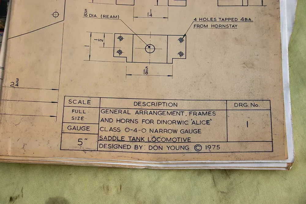 Set 5 inch gauge Hunslet castings with frames