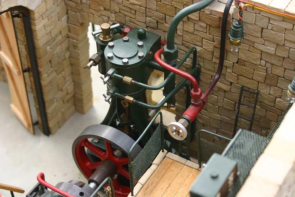Stone built engine house with Stuart 10V