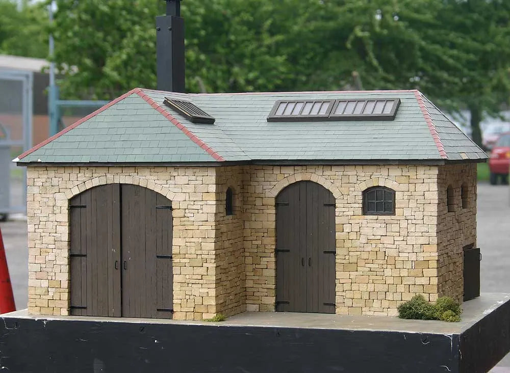 Stone built engine house with Stuart 10V