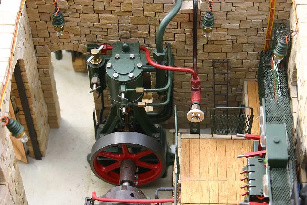 Stone built engine house with Stuart 10V