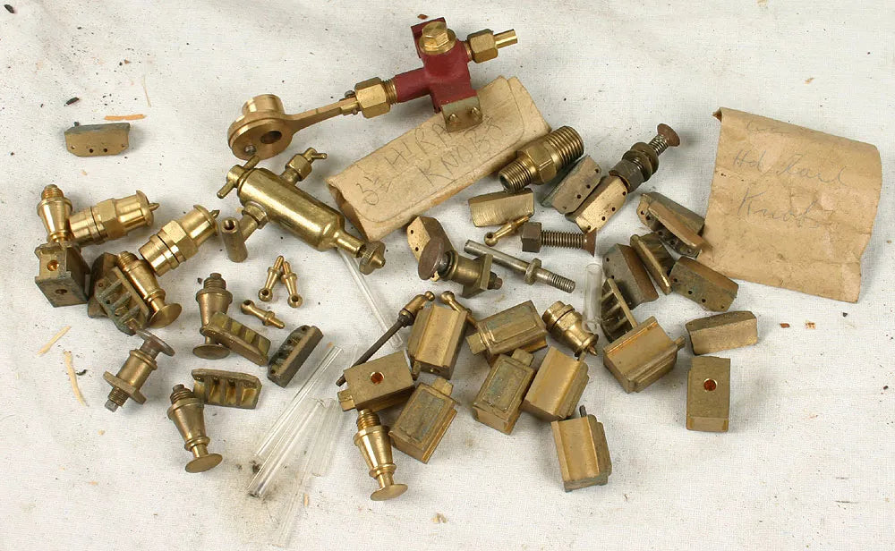 Assorted model boiler fittings, valves