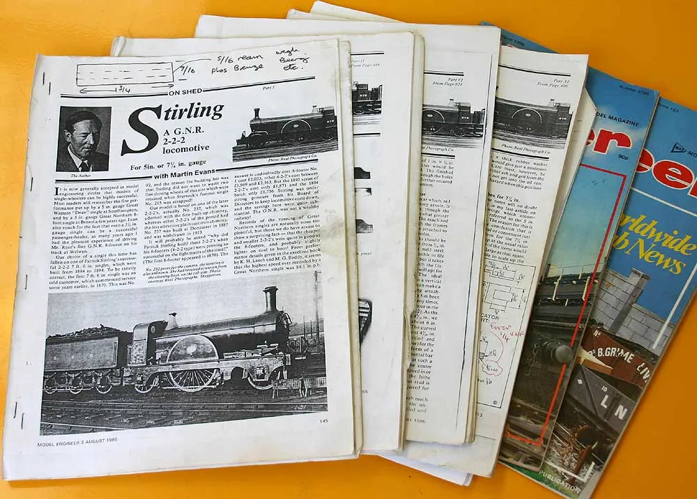 5 inch gauge part-built Stirling 2-2-2