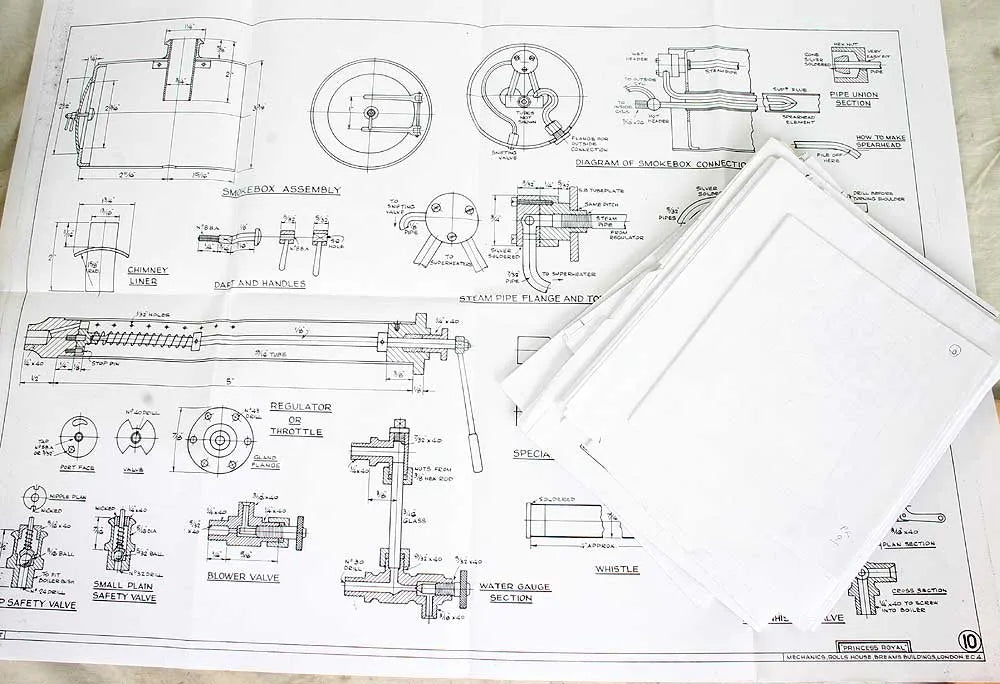 Parts for 2 1/2 inch gauge "Princess Royal"
