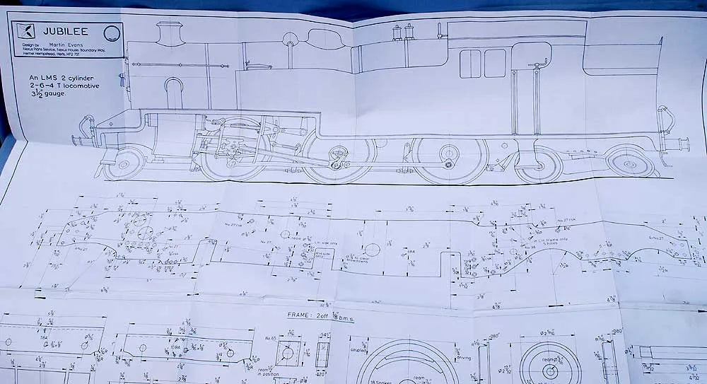 part-built 3 1/2 inch gauge Stanier tank "Jubilee"
