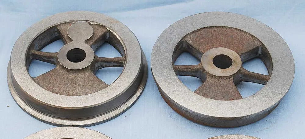 Set 6 7 1/4 inch gauge machined driving wheels