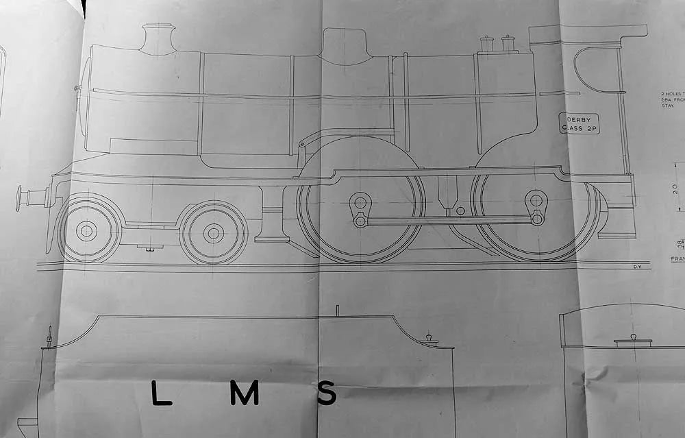 3 1/2 inch gauge part-built LMS 2P