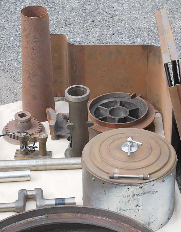 4 inch scale Foster parts, boiler & castings