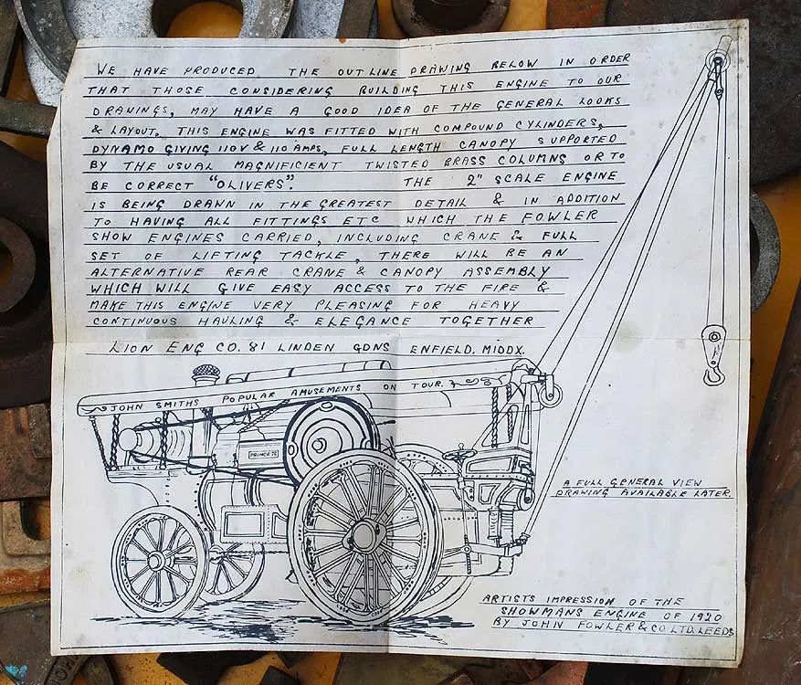 2 inch scale Fowler "Princess" parts & drawings