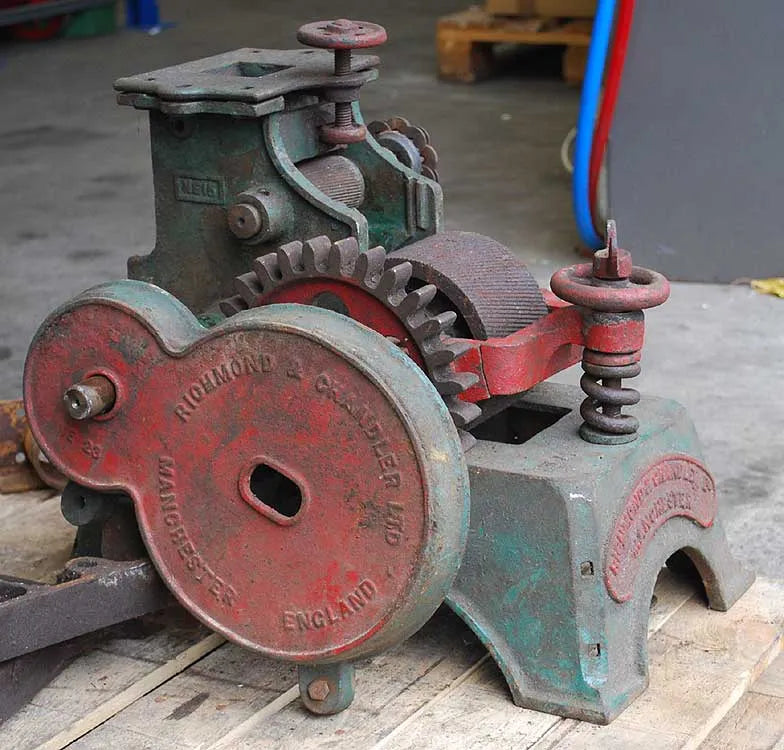 Dismantled cast iron corn mill