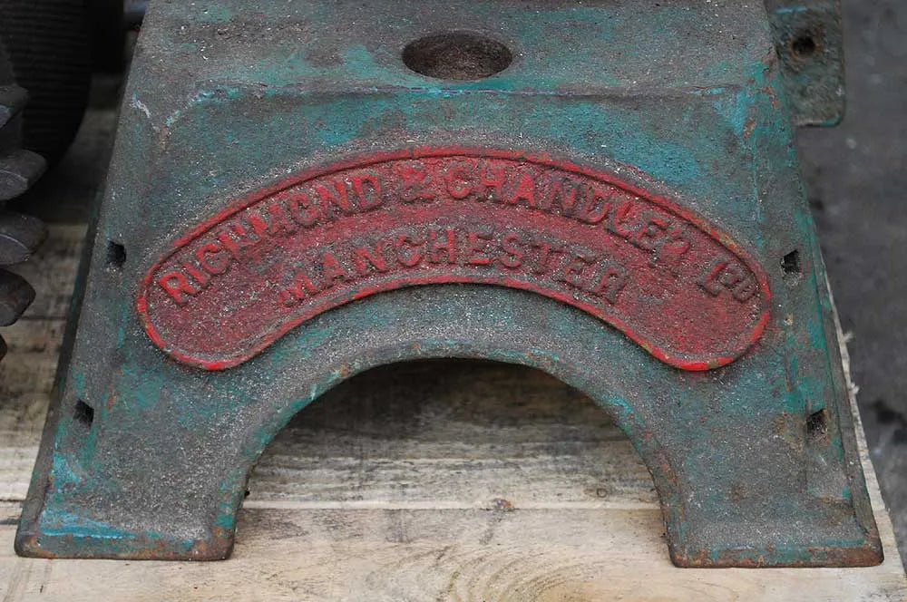 Dismantled cast iron corn mill