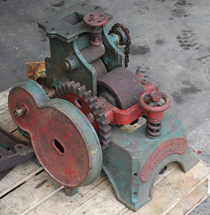 Dismantled cast iron corn mill