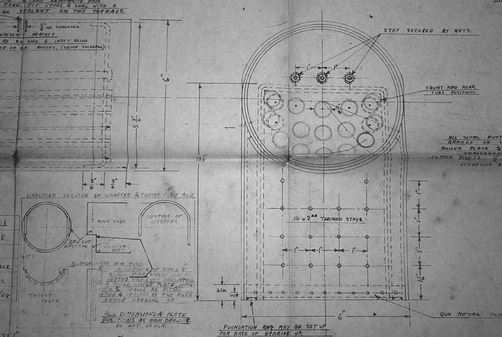 Part-built 3 inch scale Burrell