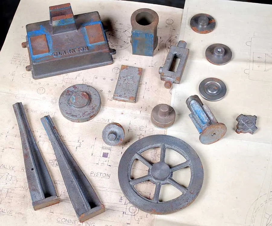 Set Clarkson vertical engine castings