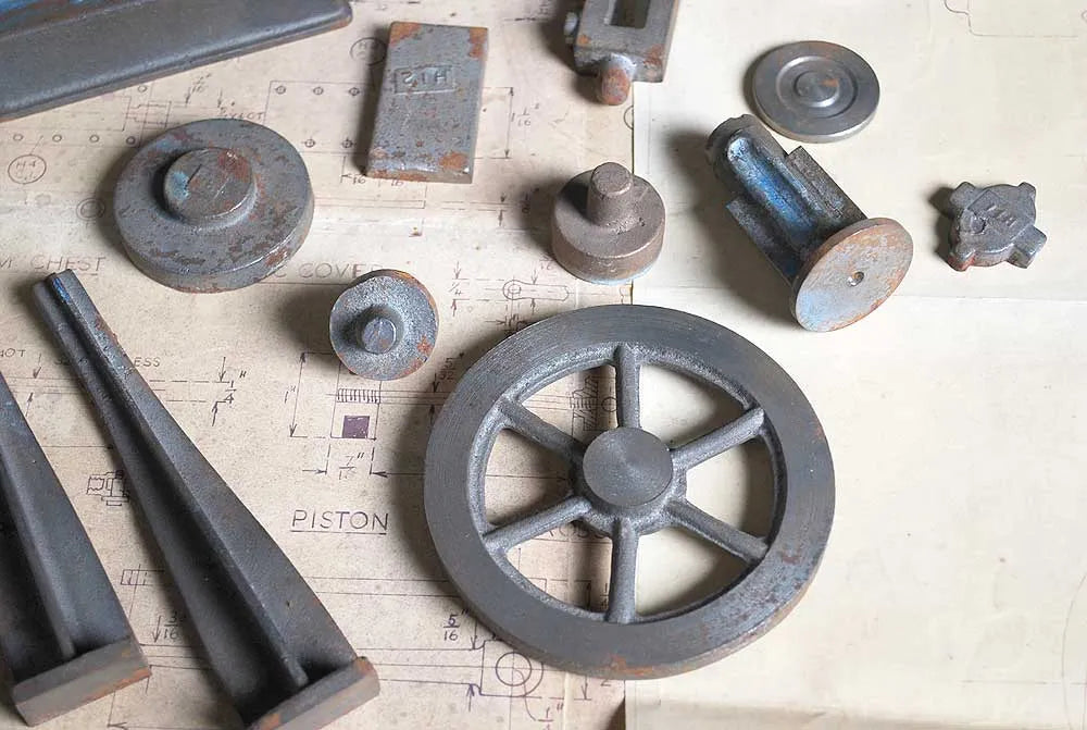 Set Clarkson vertical engine castings