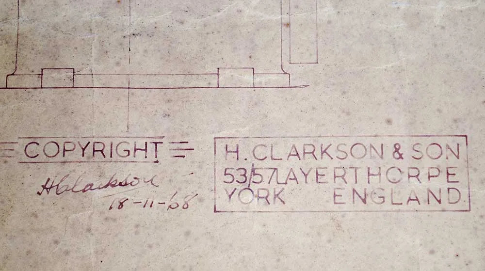 Set Clarkson vertical engine castings
