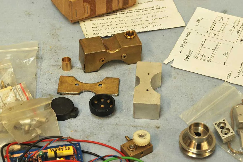 Freelance V4 IC engine part-built