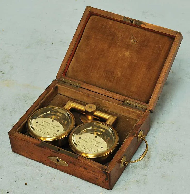 Boxed Negretti & Zambra test gauges