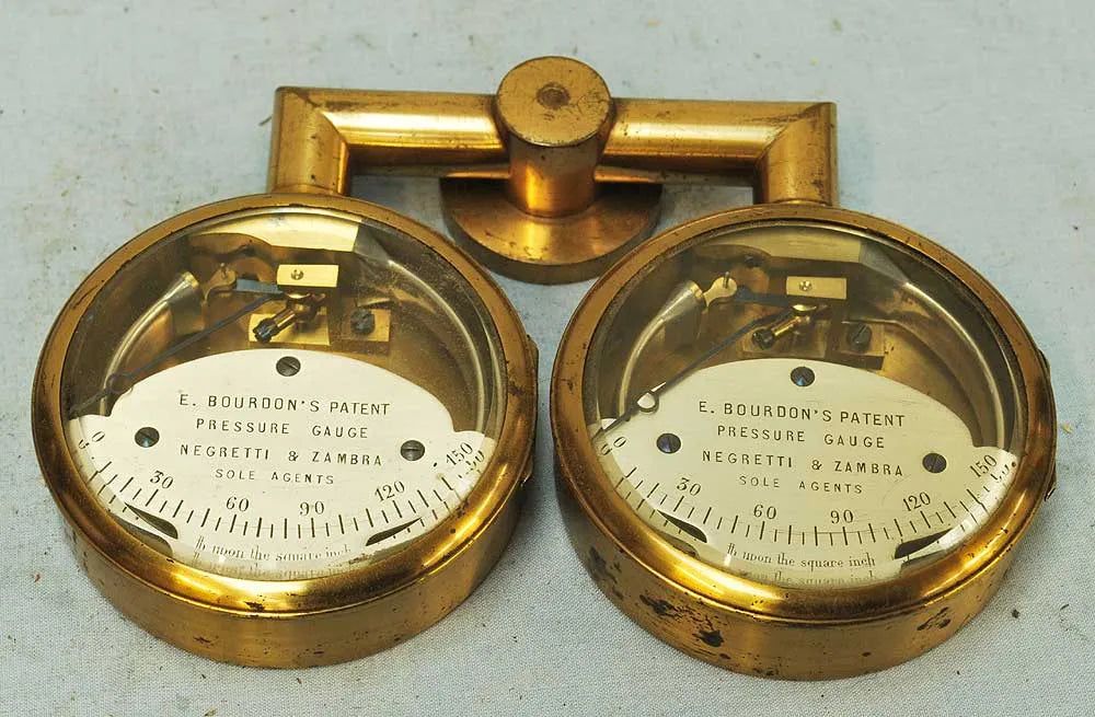 Boxed Negretti & Zambra test gauges