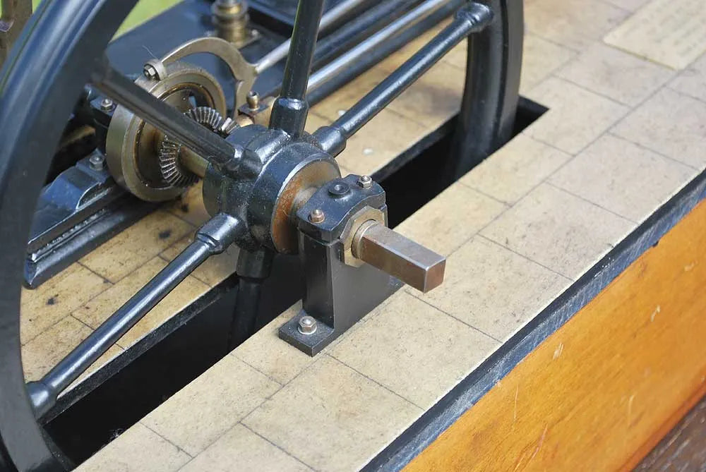 Sanderson beam engine in glass case