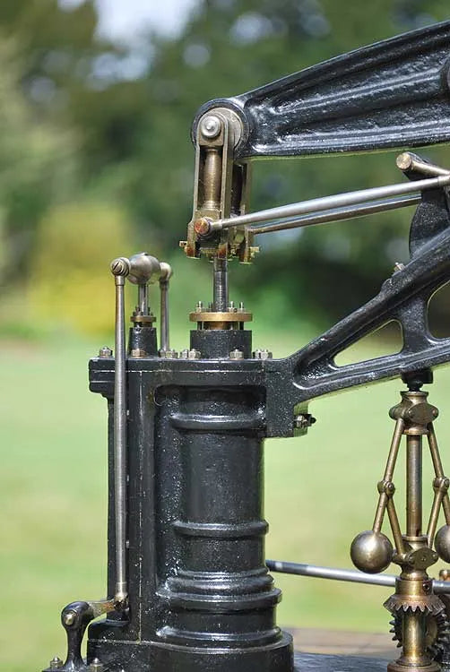 Sanderson beam engine in glass case