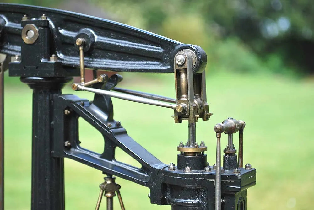 Sanderson beam engine in glass case