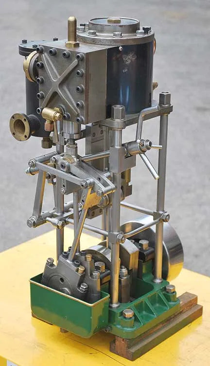 Greenly vertical engine with reversing gear