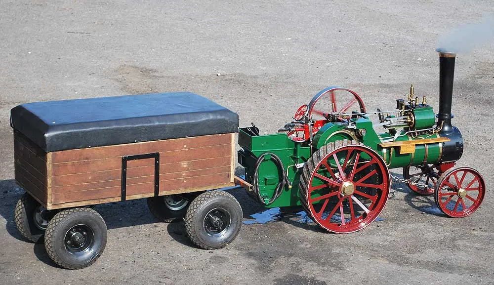 3 inch scale Burrell traction engine with trolley