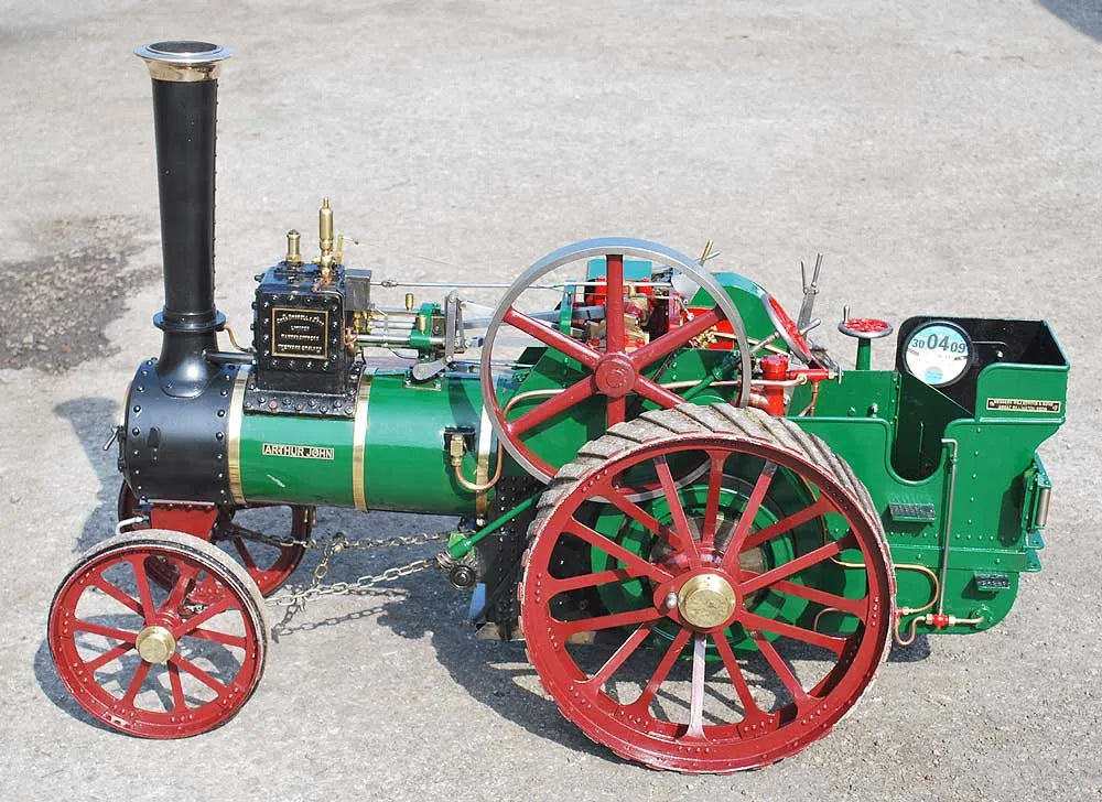 3 inch scale Burrell traction engine with trolley