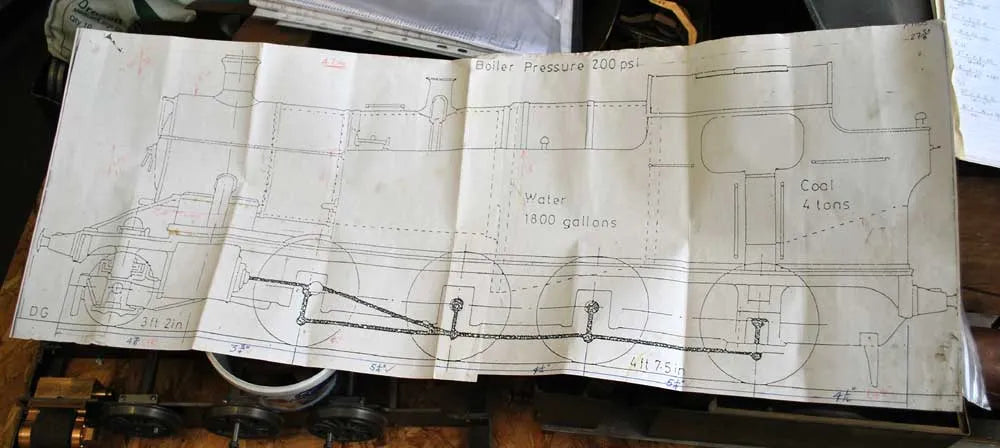 Part-built 3 1/2 inch gauge GWR 42xx 2-8-0