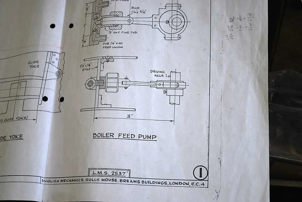 Part-built 2 1/2 inch gauge 3 cylinder LMS tank