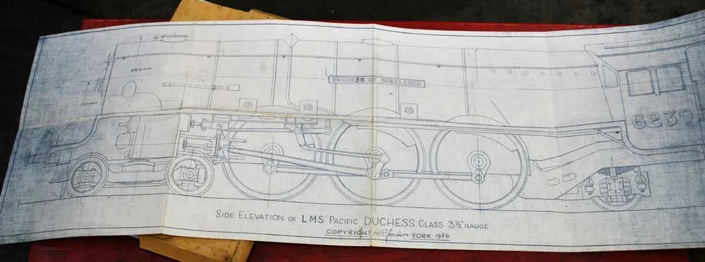 3 1/2 inch gauge part-built Duchess