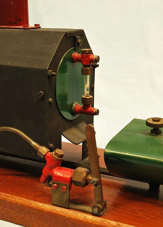 Vertical twin with boiler & hand pump