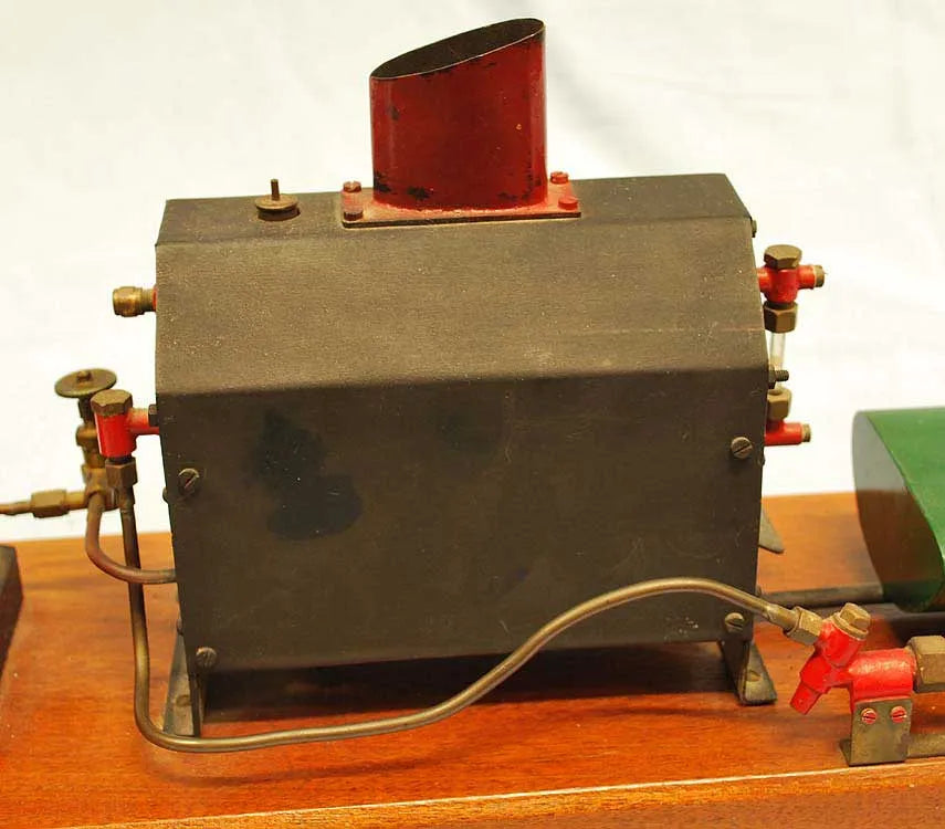 Vertical twin with boiler & hand pump