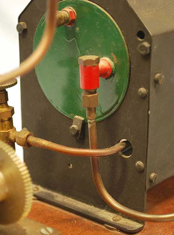 Vertical twin with boiler & hand pump