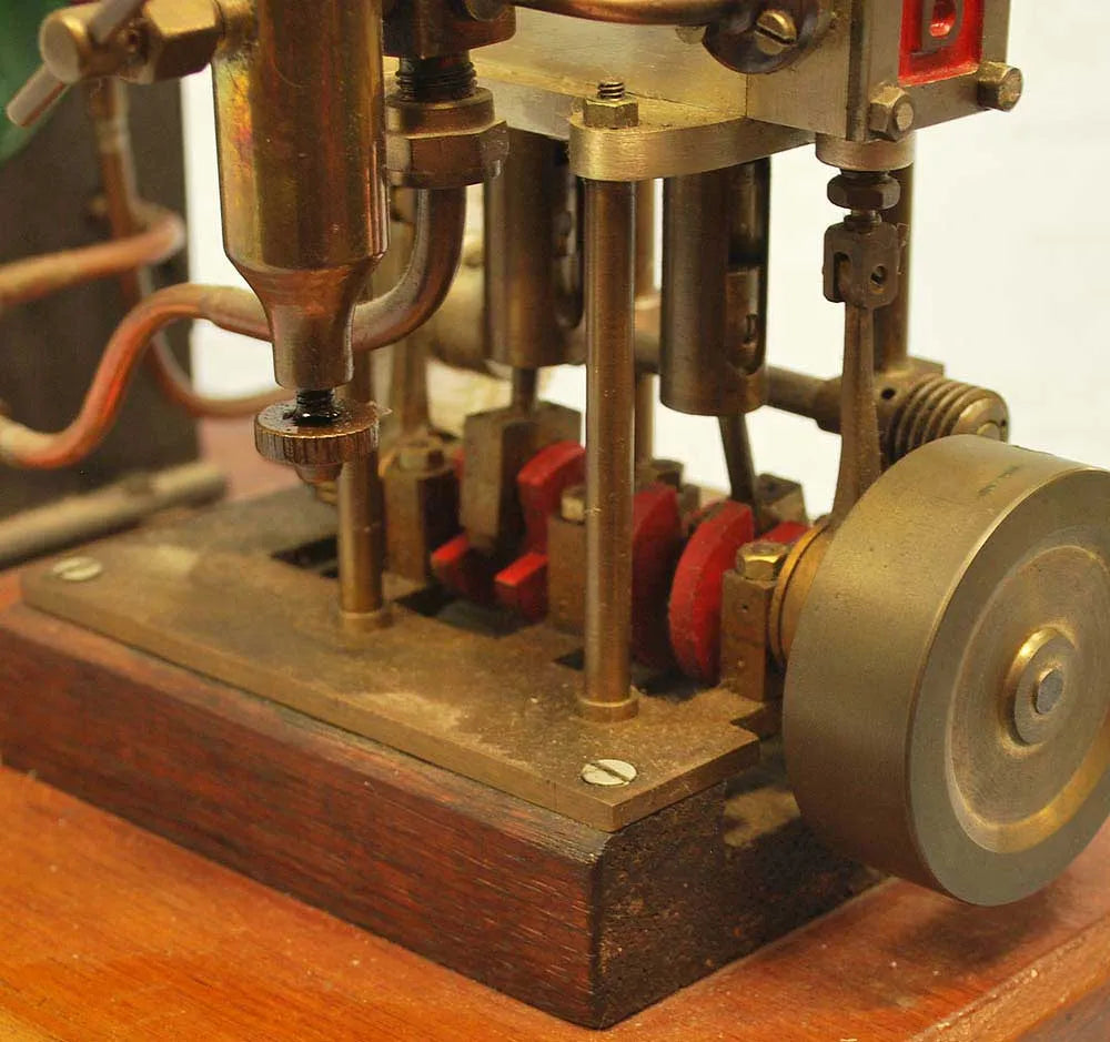 Vertical twin with boiler & hand pump