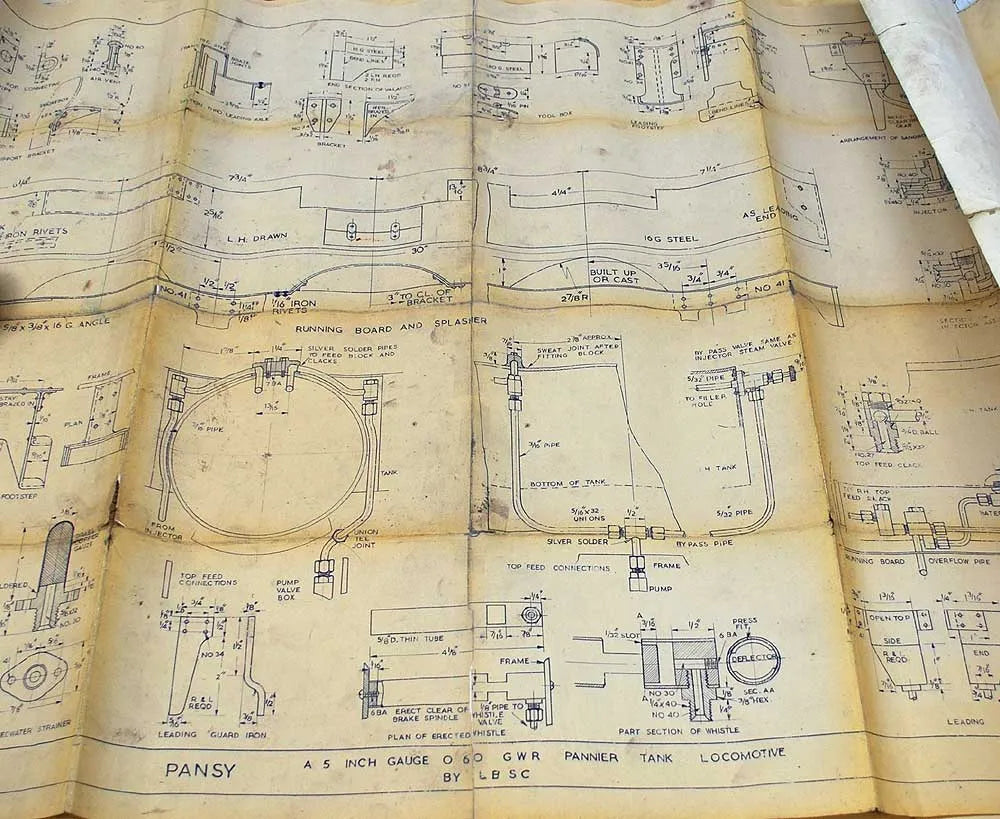 Part-built 5 inch gauge "Pansy"