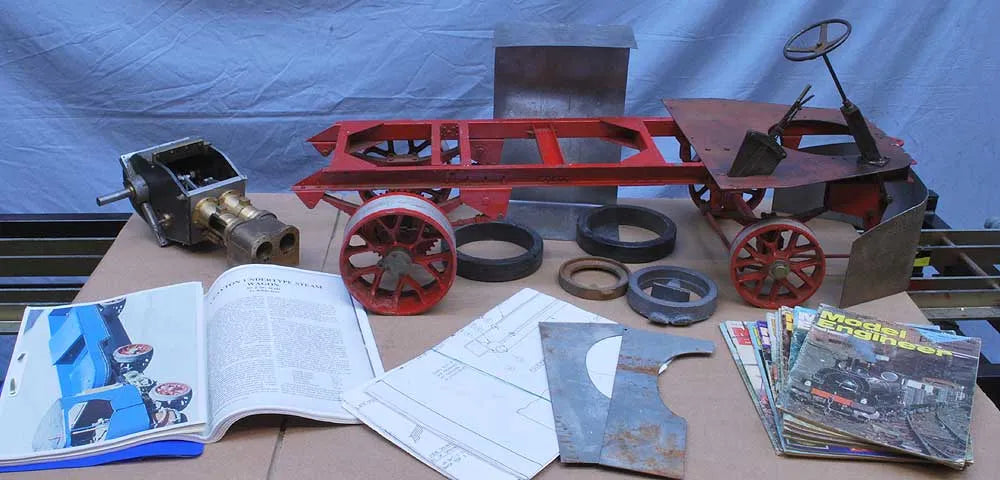 Part-built 2 inch scale Clayton wagon