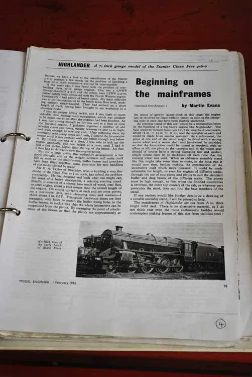7 1/4 inch gauge part-built "Highlander"