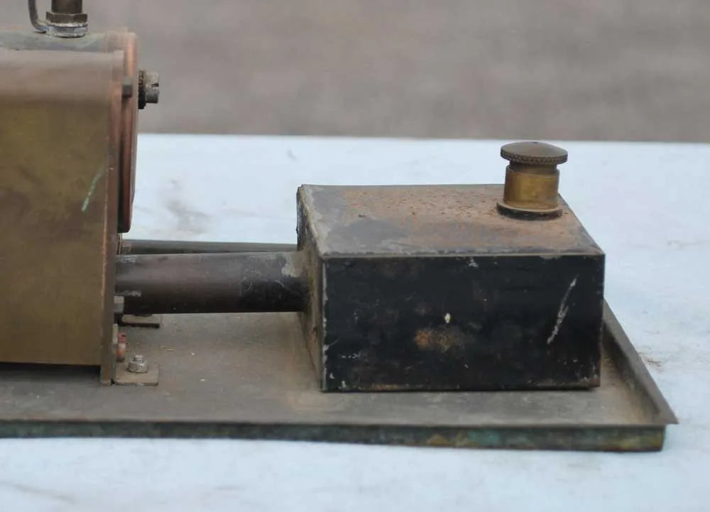Spirit-fired boiler with twin cylinder engine