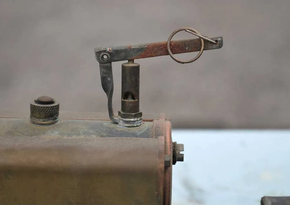 Spirit-fired boiler with twin cylinder engine