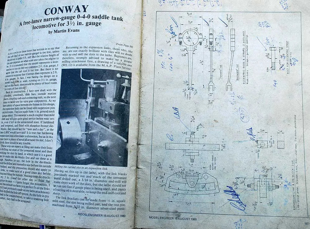 3 1/2 inch gauge part-built "Conway"