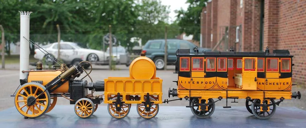 3 1/2 inch gauge Stephenson's "Rocket" with track & coach