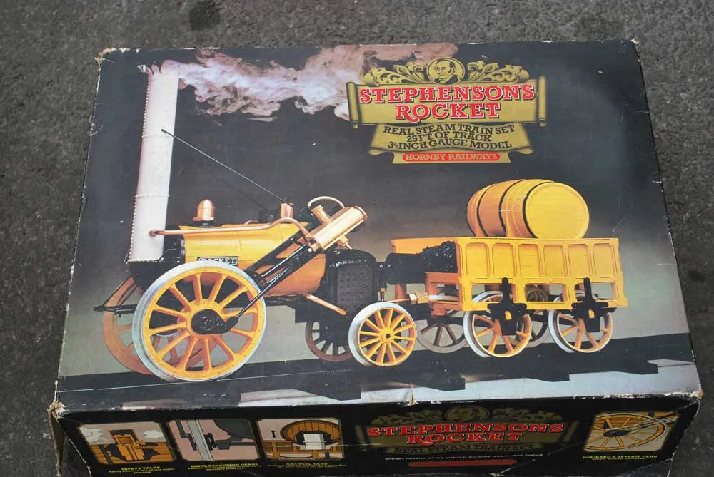 3 1/2 inch gauge Stephenson's "Rocket" with track & coach